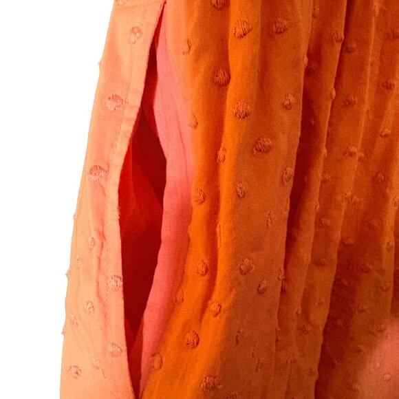 LoveShackFancy Coral Pink Swiss Dot Babydoll Mini Dress Size 8 Cottagecore - Picture 7 of 11